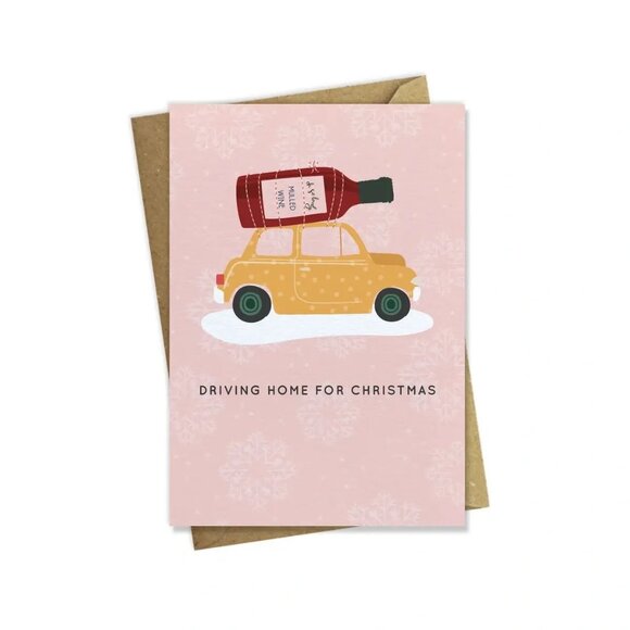 ($6) Driving Home Christmas Card - Mulled Wine - Picture 2 of 2